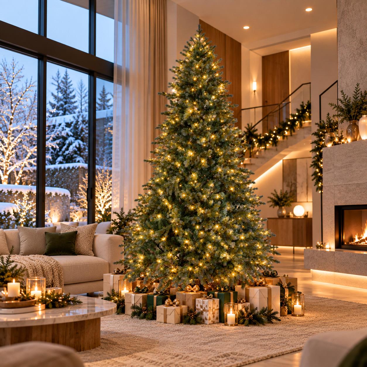 albero di natale artificiale cervino 200 cm con 350 led – 746 rami pe e pvc (copia)
