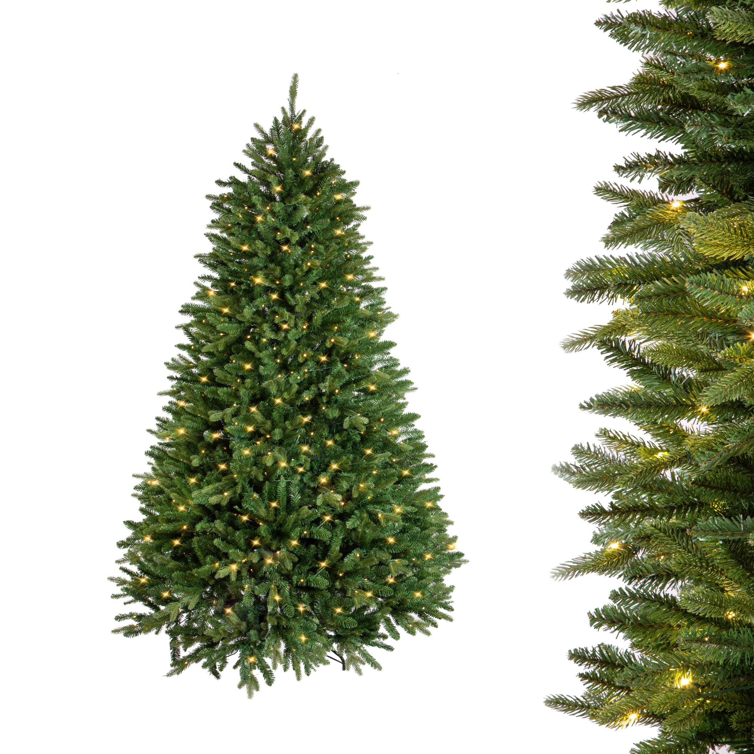 albero di natale artificiale 150 cm hard needle con 150 led luce calda – 110 rami (copia)