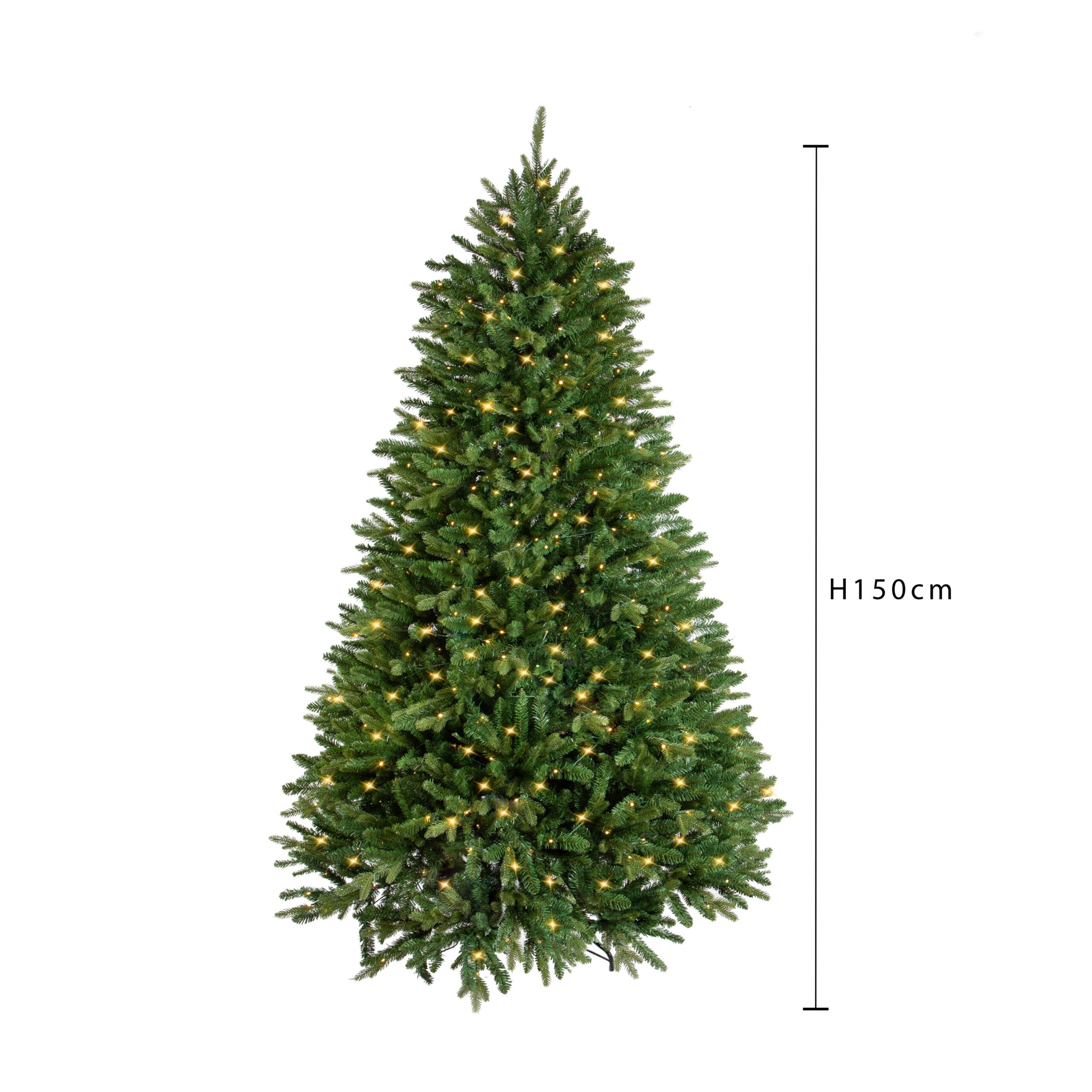albero di natale artificiale 150 cm hard needle con 150 led luce calda – 110 rami (copia)