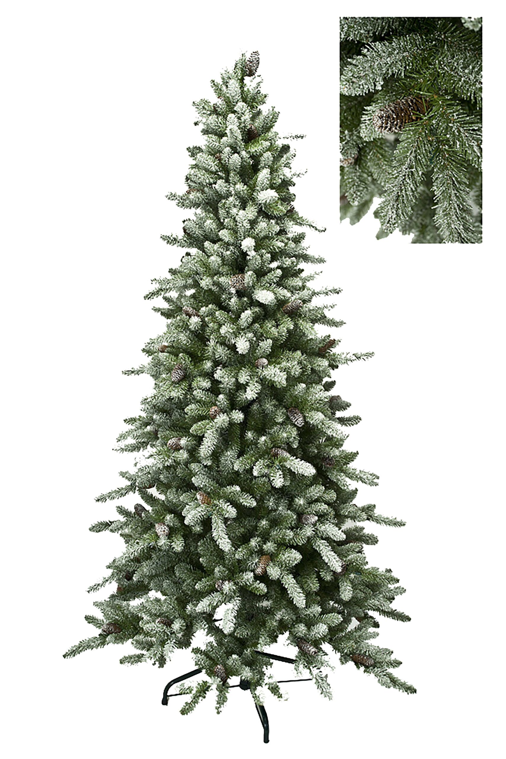 albero di natale abetone innevato con pigne 215 cm – 1399 rami pvc e pe (copia)