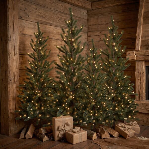 albero di natale artificiale 150 cm con vaso e 220 led multicolor – 356 rami pe/pvc (copia)