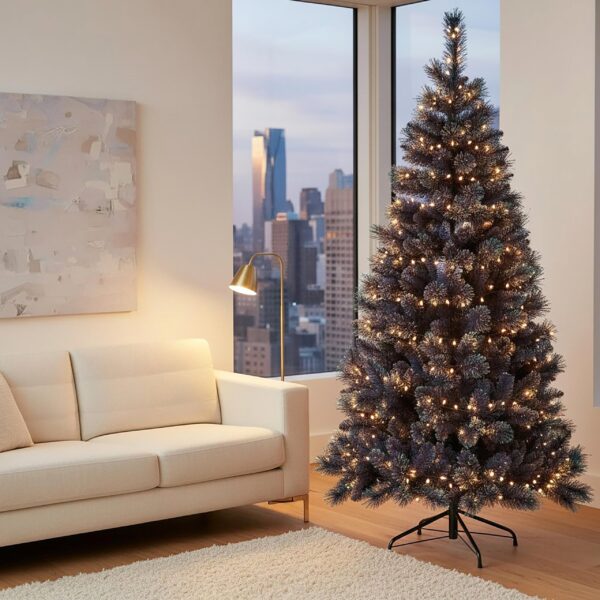 albero di natale slim golden green 210 cm con pigne e glitter dorati – 479 rami (copia)
