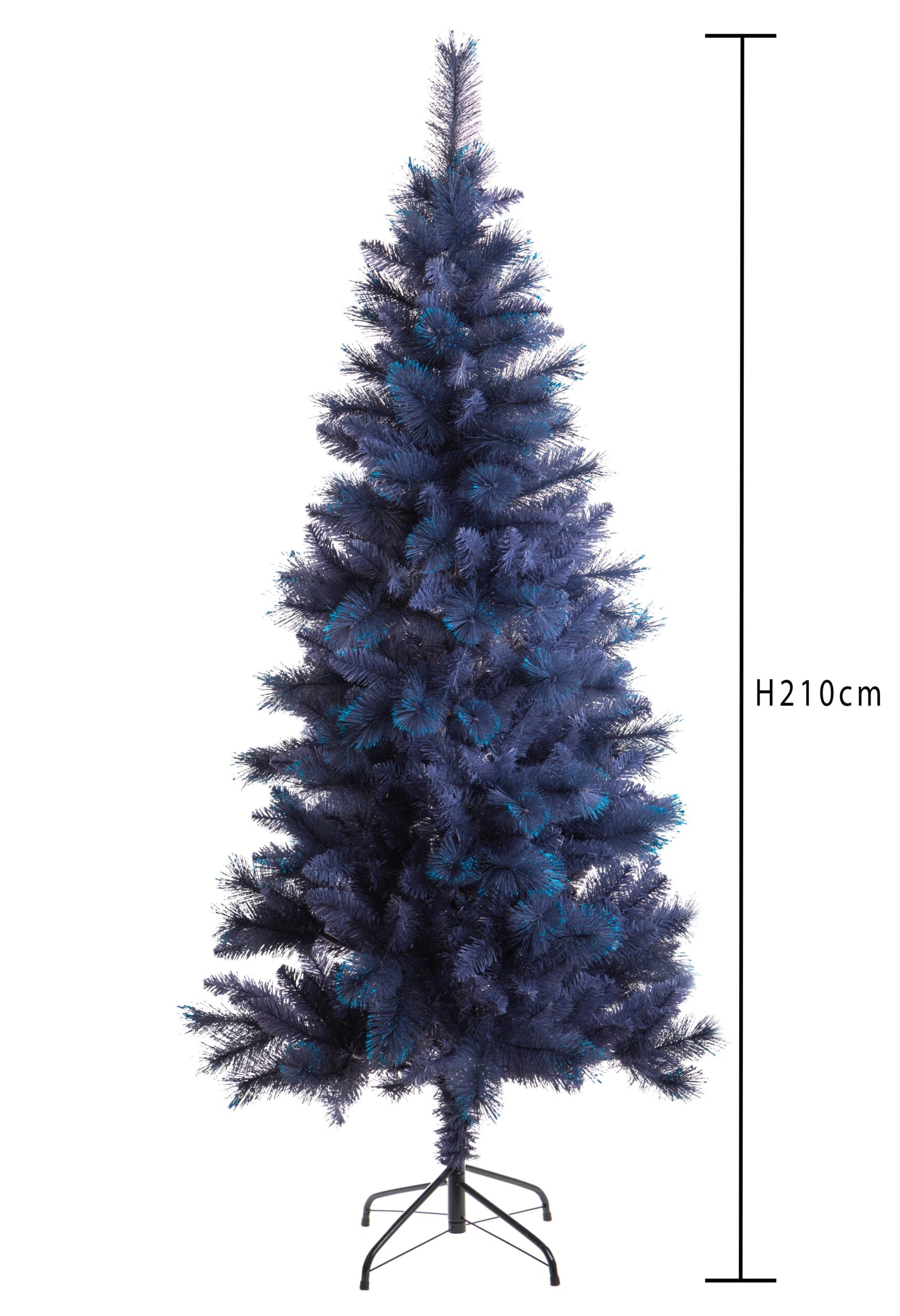 albero di natale slim blu 180 cm con glitter azzurri – 428 rami pvc e pp (copia)