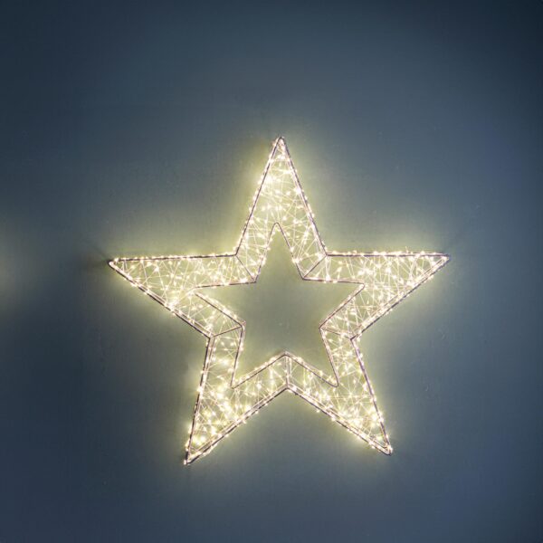 stella di natale luminosa in metallo con 600 led per esterno – 39 x 39 cm