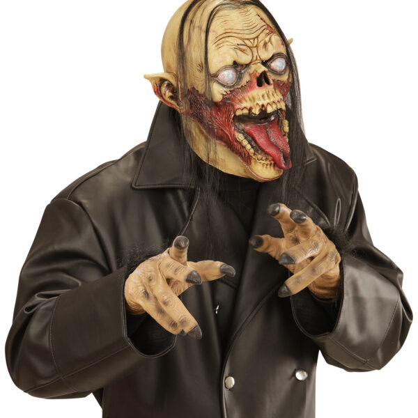 Maschera da Vampiro Zombie con Capelli