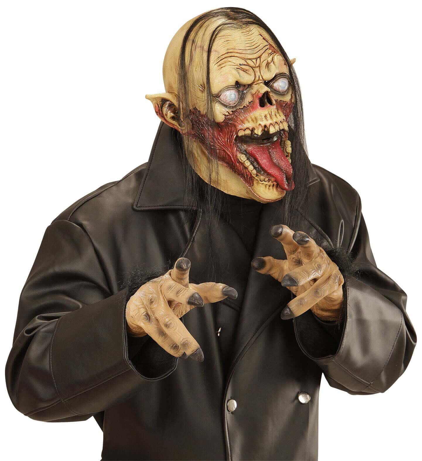Maschera da Vampiro Zombie con Capelli