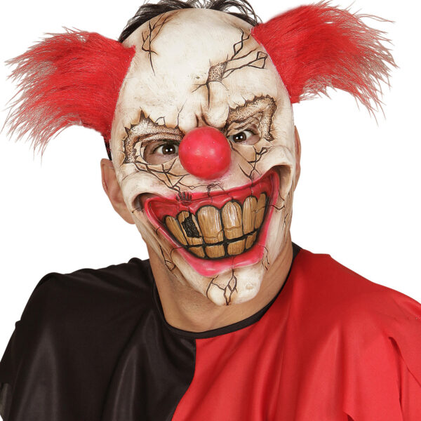 Maschera da Killer Clown con Capelli