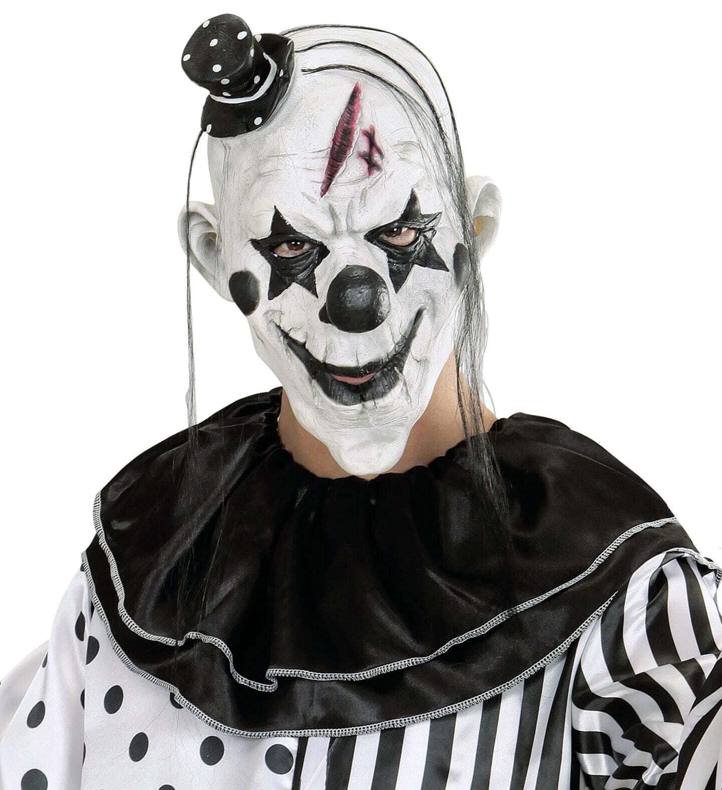 Maschera da Killer Clown con Capelli