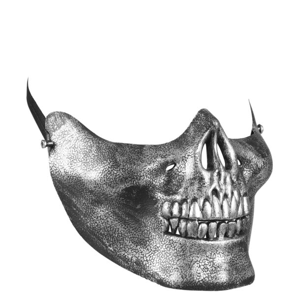 Maschera Mento Teschio Metallizzata