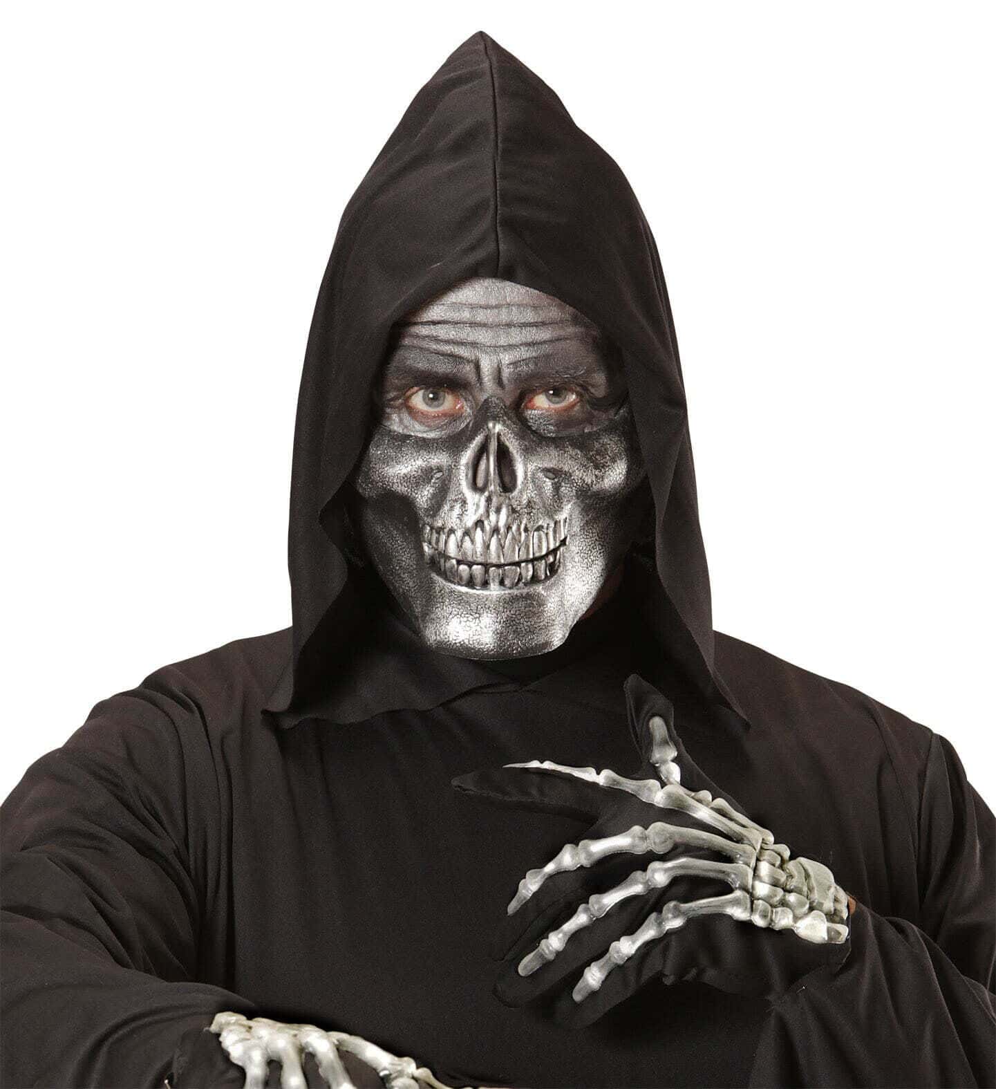 Maschera Mento Teschio Metallizzata