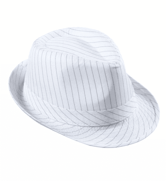 Cappello da Gangster Gessato Bianco