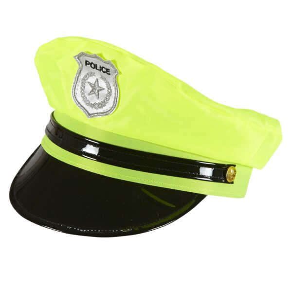 Cappello da Poliziotto Giallo Fluorescente