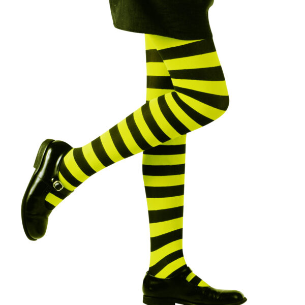 Collant a Righe Giallo Nero da Bambina