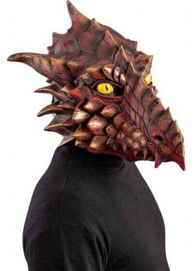 Maschera Drago Rosso in Lattice