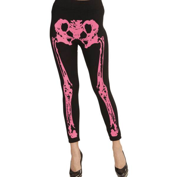 Leggings Rosa Scheletro Fluorescente