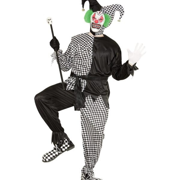 Costume da Evil Jester Nero-Bianco
