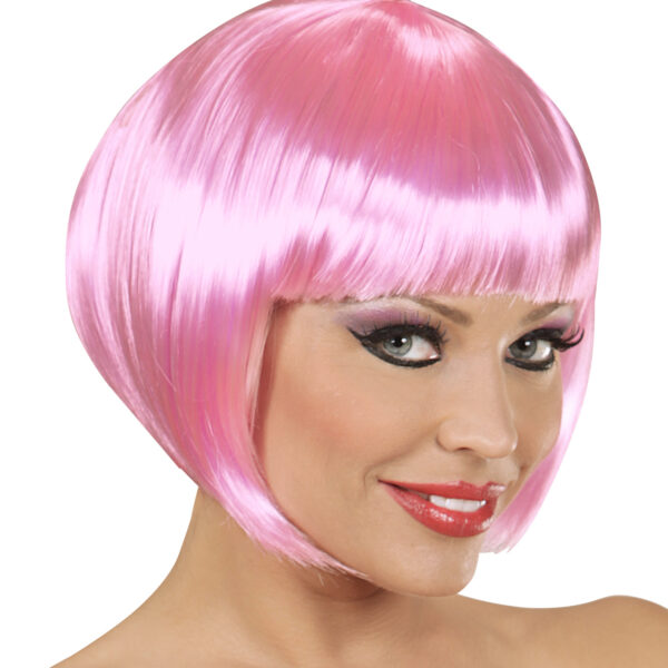 Parrucca Rosa Tenue a Caschetto