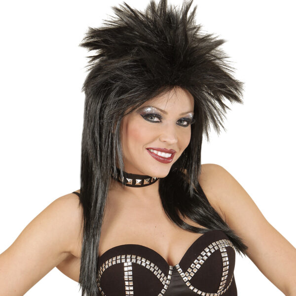 Parrucca Nera da Rock Star