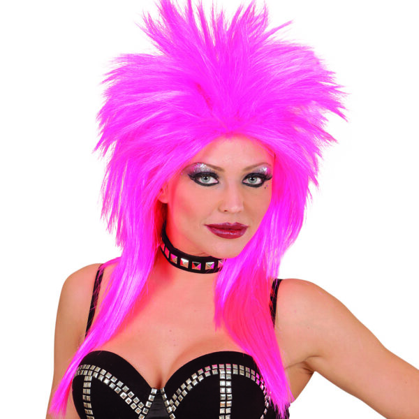 Parrucca Rosa da Rock Star