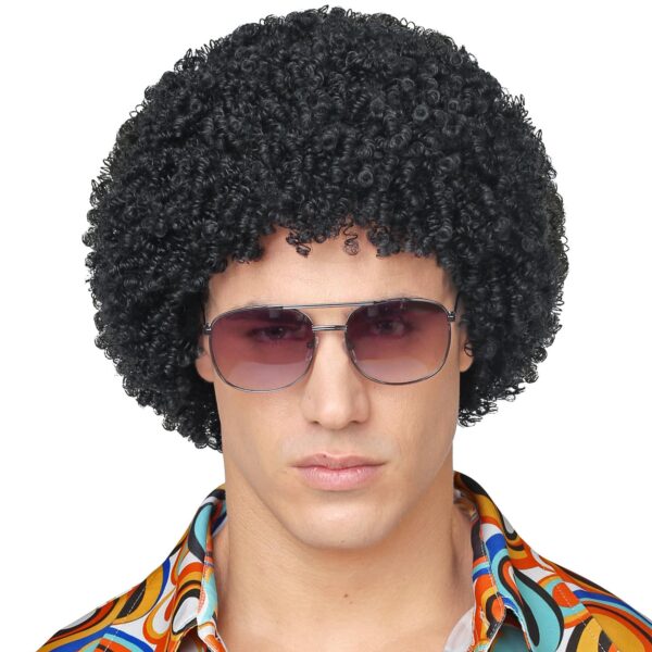 Parrucca Nera Afro Anni'70
