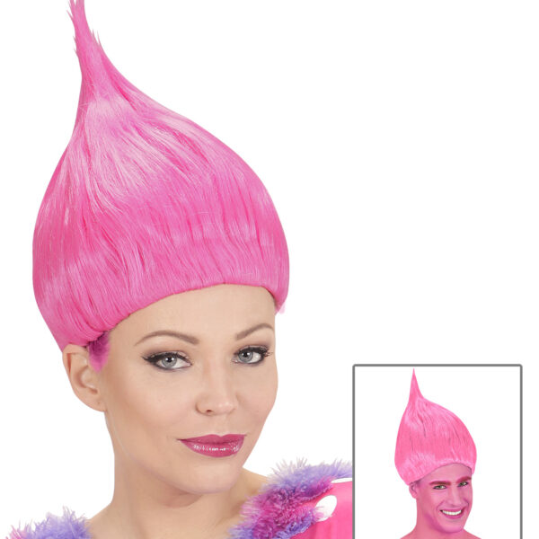 Parrucca Rosa da Troll