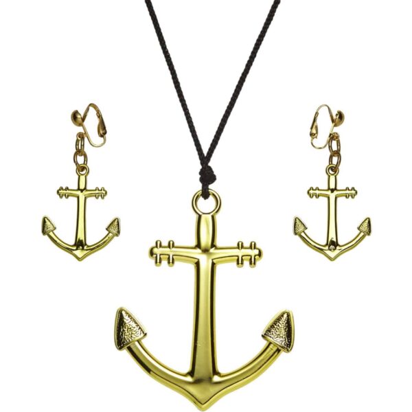 Collana e Orecchini con Ancora