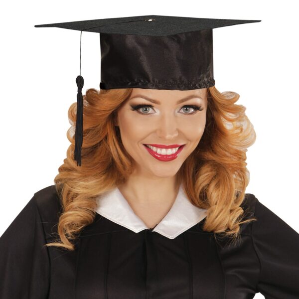 Cappello Nero in Raso da Laureato