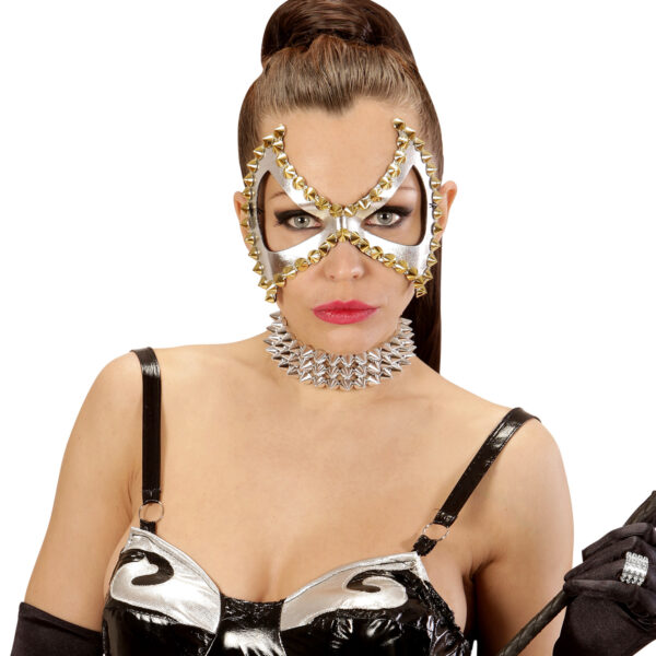 Maschera Argento Diabolik Borchiata