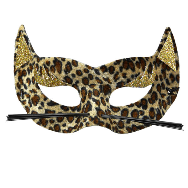 Maschera Domini Leopardo con Glitter