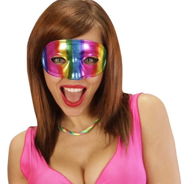 Maschera Domini Arcobaleno Metallizzato