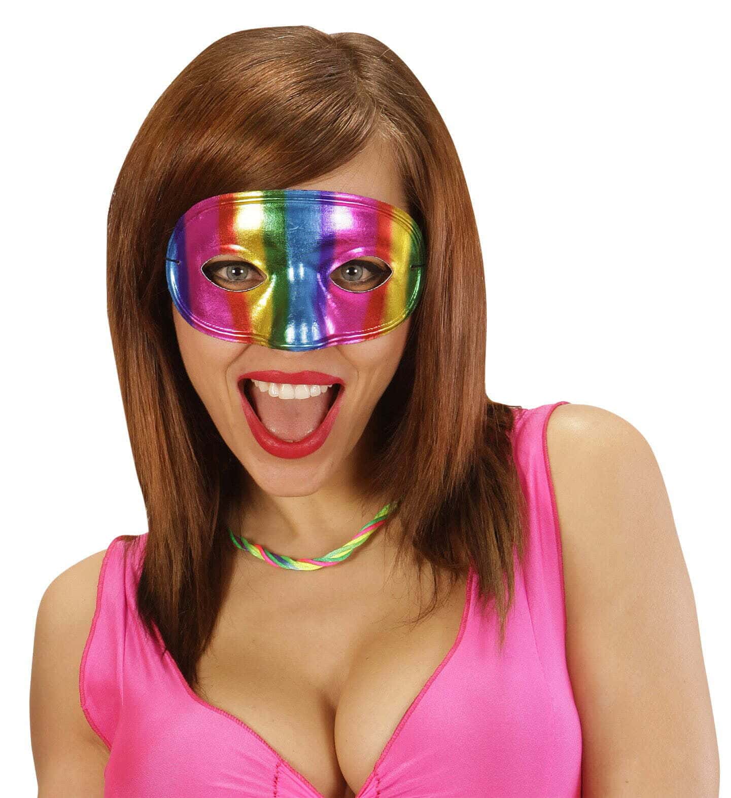 Maschera Domini Arcobaleno Metallizzato