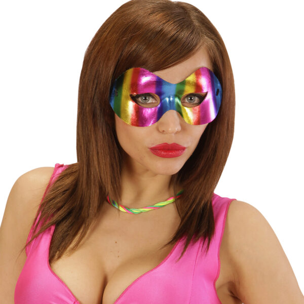 Maschera Domini Fidelio Arcobaleno Metallizzato