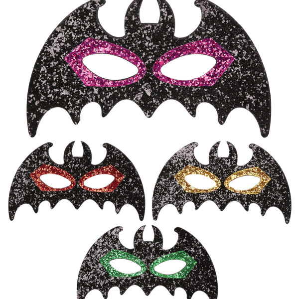Maschera Pipistrello Glitter Colori Assortiti