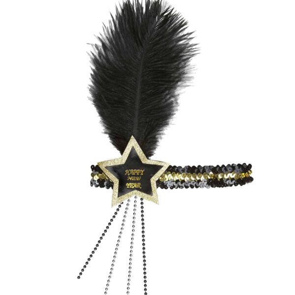 Fascia Nera in Paillette con Stella Oro