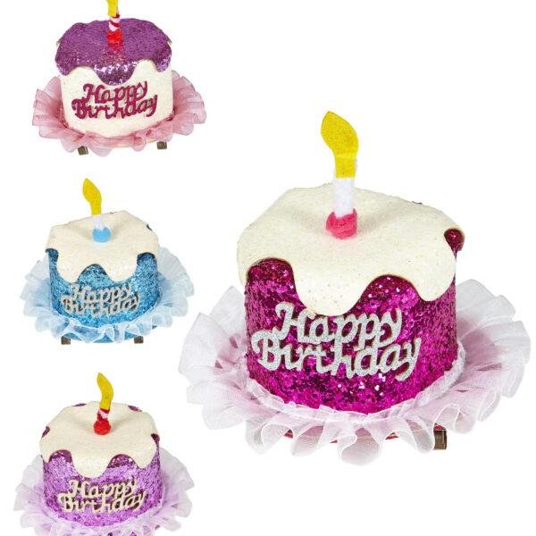 Molletta per Capelli con Torta Glitter Colori Assortiti