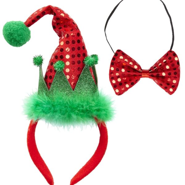 Mini Cappello da Elfo con Papillon