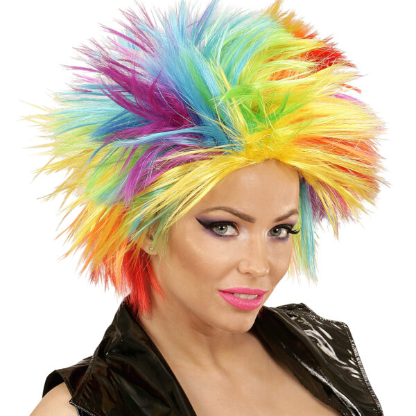 Parrucca Arcobaleno Punk