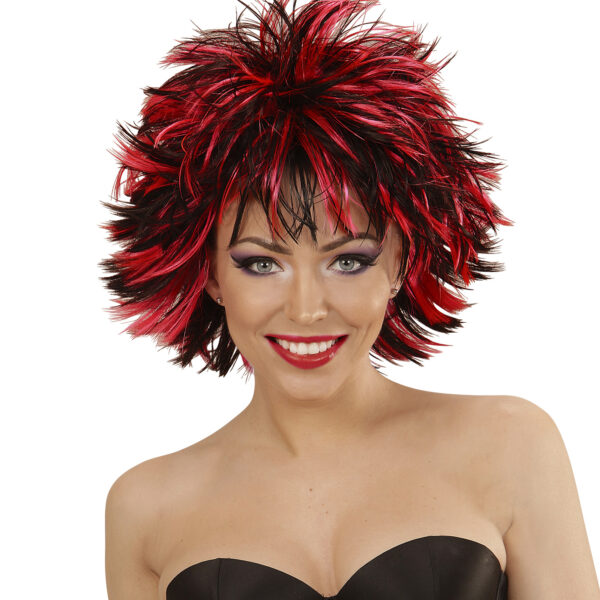 Parrucca Nero Rossa Funky