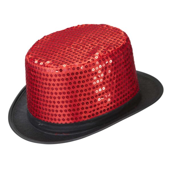 Cilindro Rosso in Paillettes