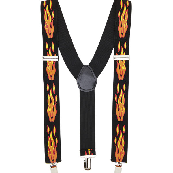 Bretelle Nere con Fiamme