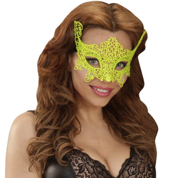 Maschera Gialla in Pizzo Fluorescente