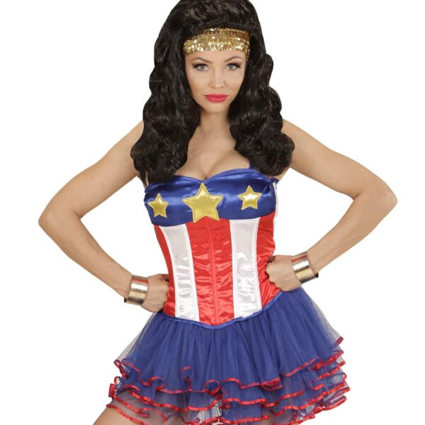 Parrucca Nera Mossa da Wonder Woman