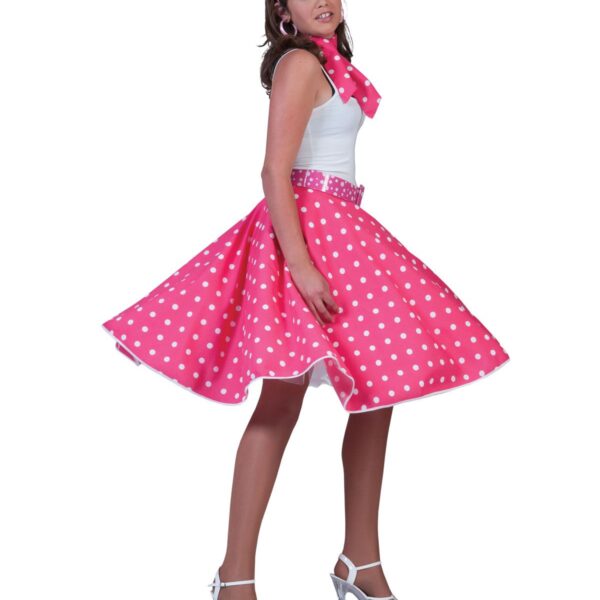 Gonna e Foulard Rosa a Pois Rock'N Roll