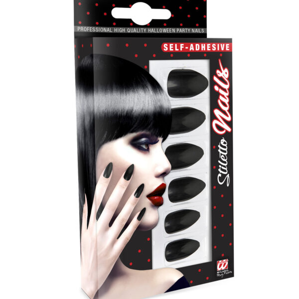 Unghie Finte Stiletto Nero