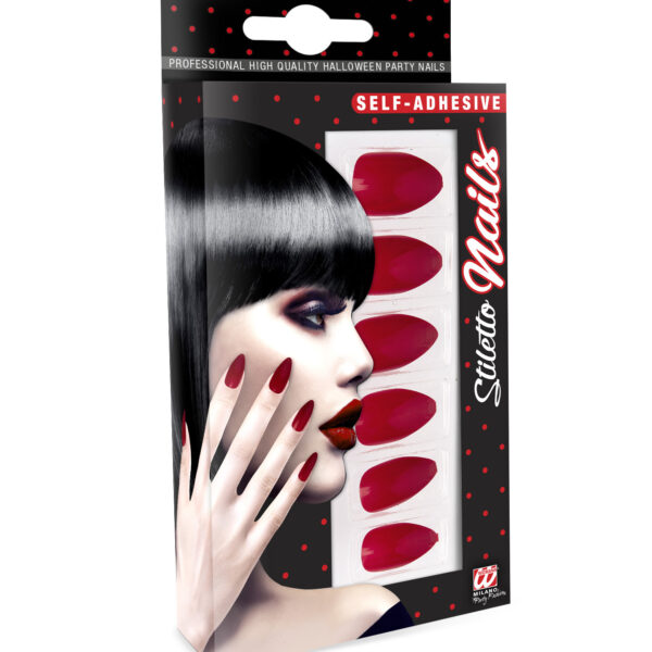 Unghie Finte Stiletto Bordeaux