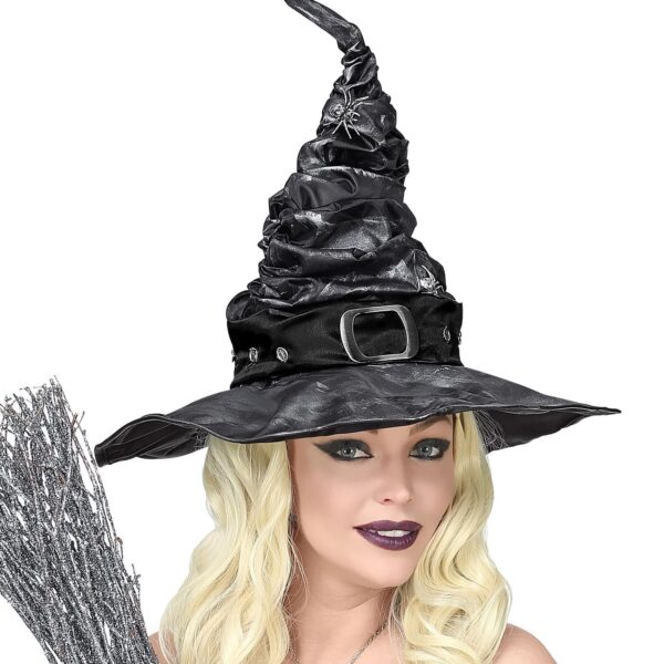 Cappello Nero da Strega con Ragni