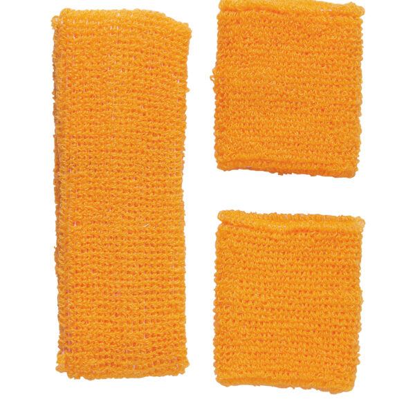 Set Fascia e Polsini Arancione Fluorescente