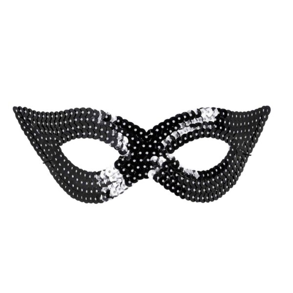 Maschera Farfallina Nera in Paillette