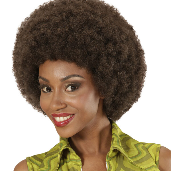 Parrucca Castana Afro Unisex