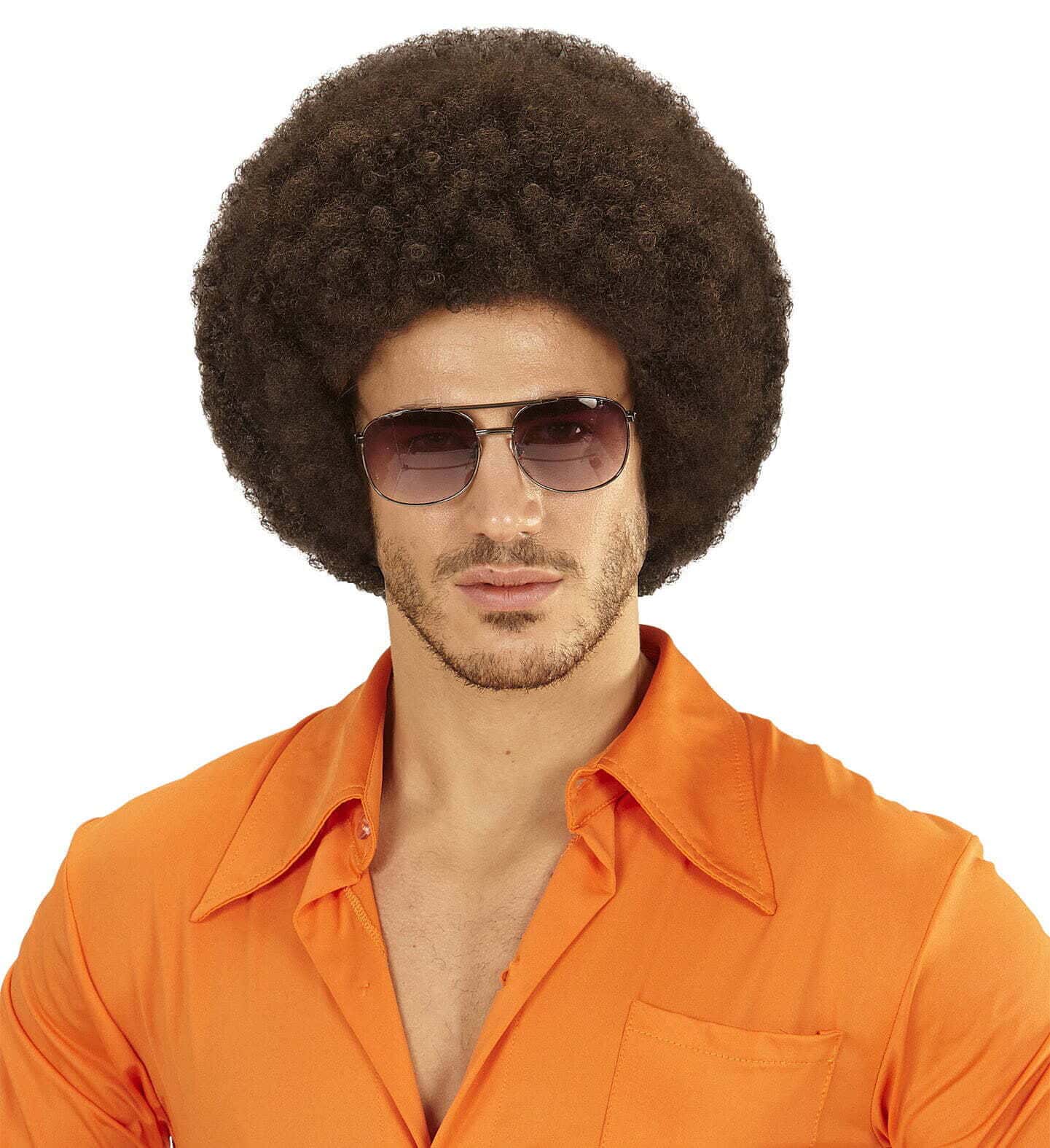 Parrucca Castana Afro Unisex